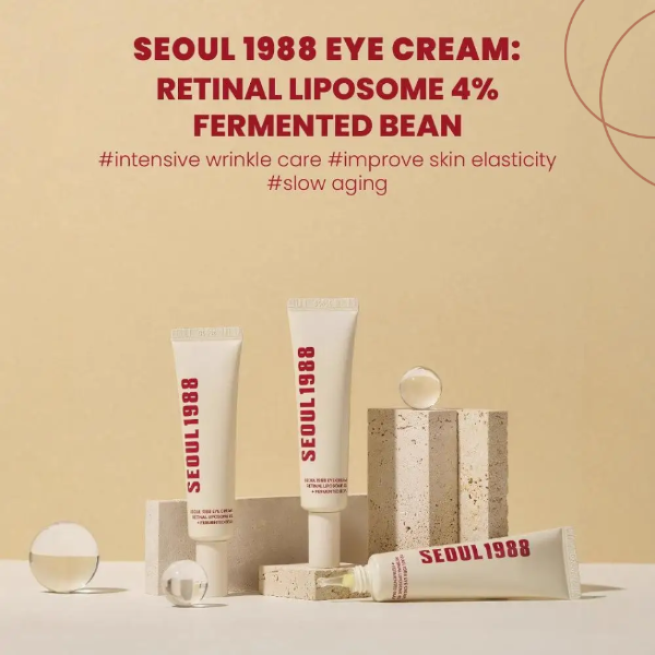 Korean Skin Care Seoul 1988 – Vitamin C & 4% Retinol Ginseng Serum + Eye Cream Set